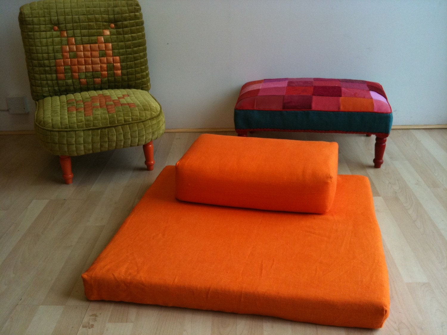 Meditation mat and support block