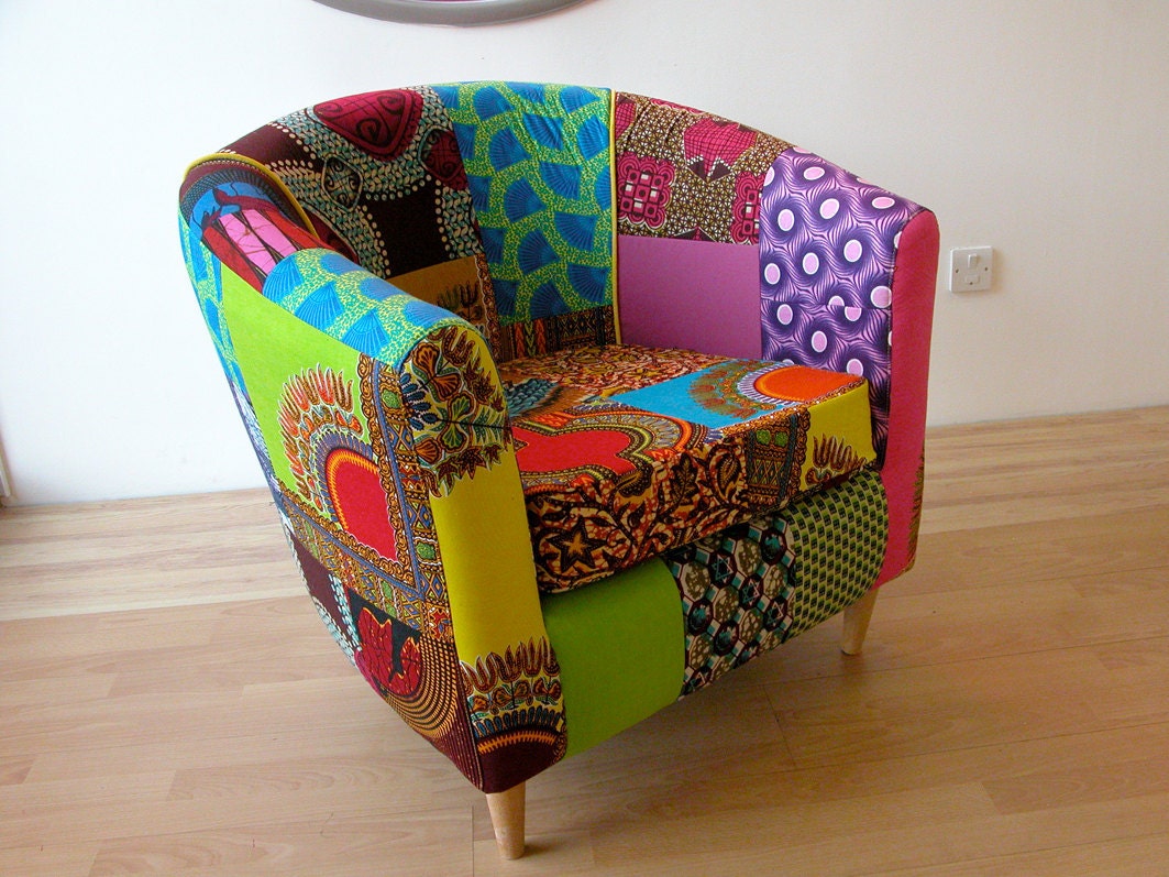 Technicolour Tub Chair Designed by Ray Clarke Upholstery in Collaboration with YouMeWe