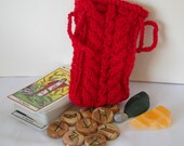 Red Knit Tarot, Rune, Treasure Bag SALE