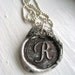 Nostalgic Initial letter drop pendant - no chain