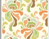 Heather Bailey Fabric - Groovy Orange from Freshcut Collection 1 yard