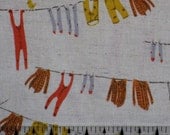 Heather Ross  Far Far Away 3 Collection - Clothesline Orange 1/2 yard