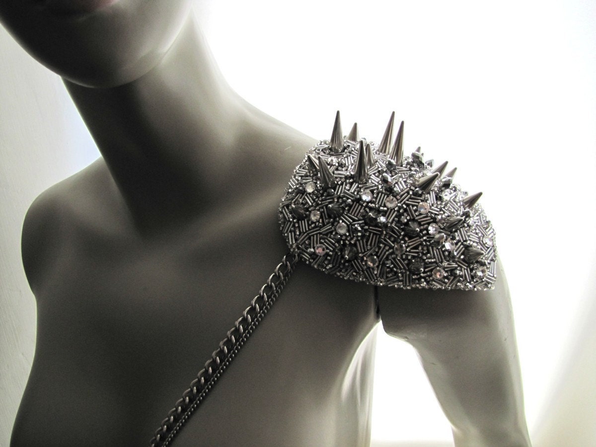 Silver Rain Epaulet RESERVED for Uniqueanddifferent
