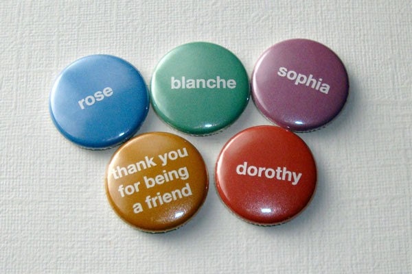Golden Girls Names Button Set