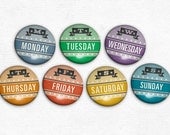 Magnets - 7 Days of the Week Colorful Magnet Set