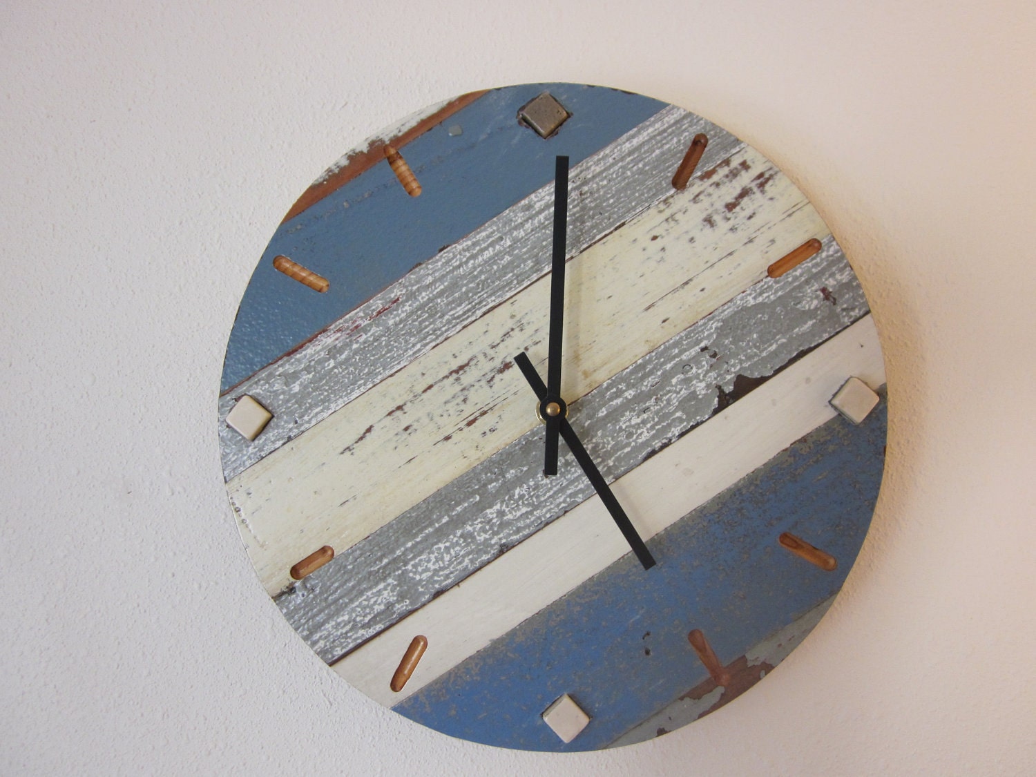 Reclaimed wood wall clock