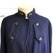 Vintage 1950's blue and gold wool nurses cape coat