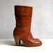 vintage 70s women's mid calf frye boots