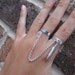 Feather & Silver Double Connected Chain Ring