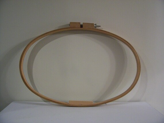 Items similar to X-Large Wooden Oval Embroidery Hoop on Etsy