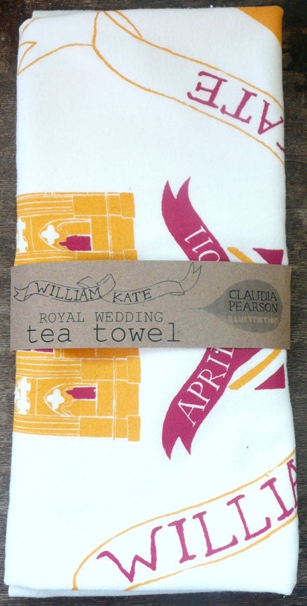 William and Kate tea towel for Woman's Day
