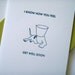 Get Well Soon - Dog and Cone Collar Letterpress Card