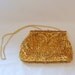 Vintage Beaded Clutch in Yellow Gold
