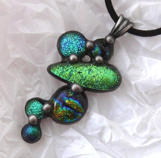 Dichroic Glass Pendant & Necklace