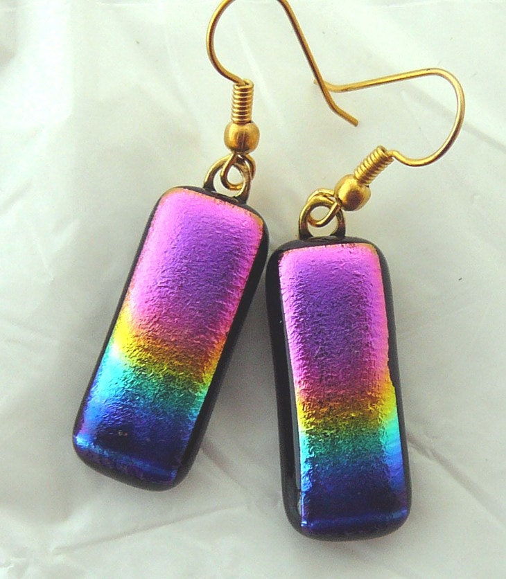 Dichroic Glass Earrings