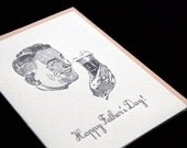 Happy Fathers Day - Cheers, Dad - 4-bar Letterpressed Card and Envelope