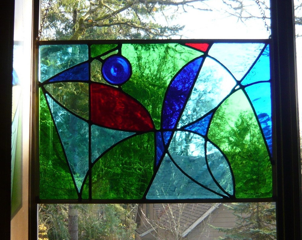 Rondel Harmony Stained Glass Panel by begeddovstainedglass on Etsy