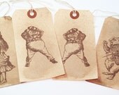 Alice In Wonderland Vintage Shipping Gift Tag (Set B)
