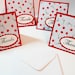 Cherry Thanks Mini Note Card Set of 4 Envelopes Included