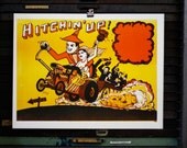 Hitchin' Up letterpress poster