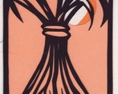 ACEO - Haystack - harvest fall moon