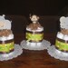 Jungle and Monkey Diaper Cakes Baby Shower Centerpieces other colors and sizes too