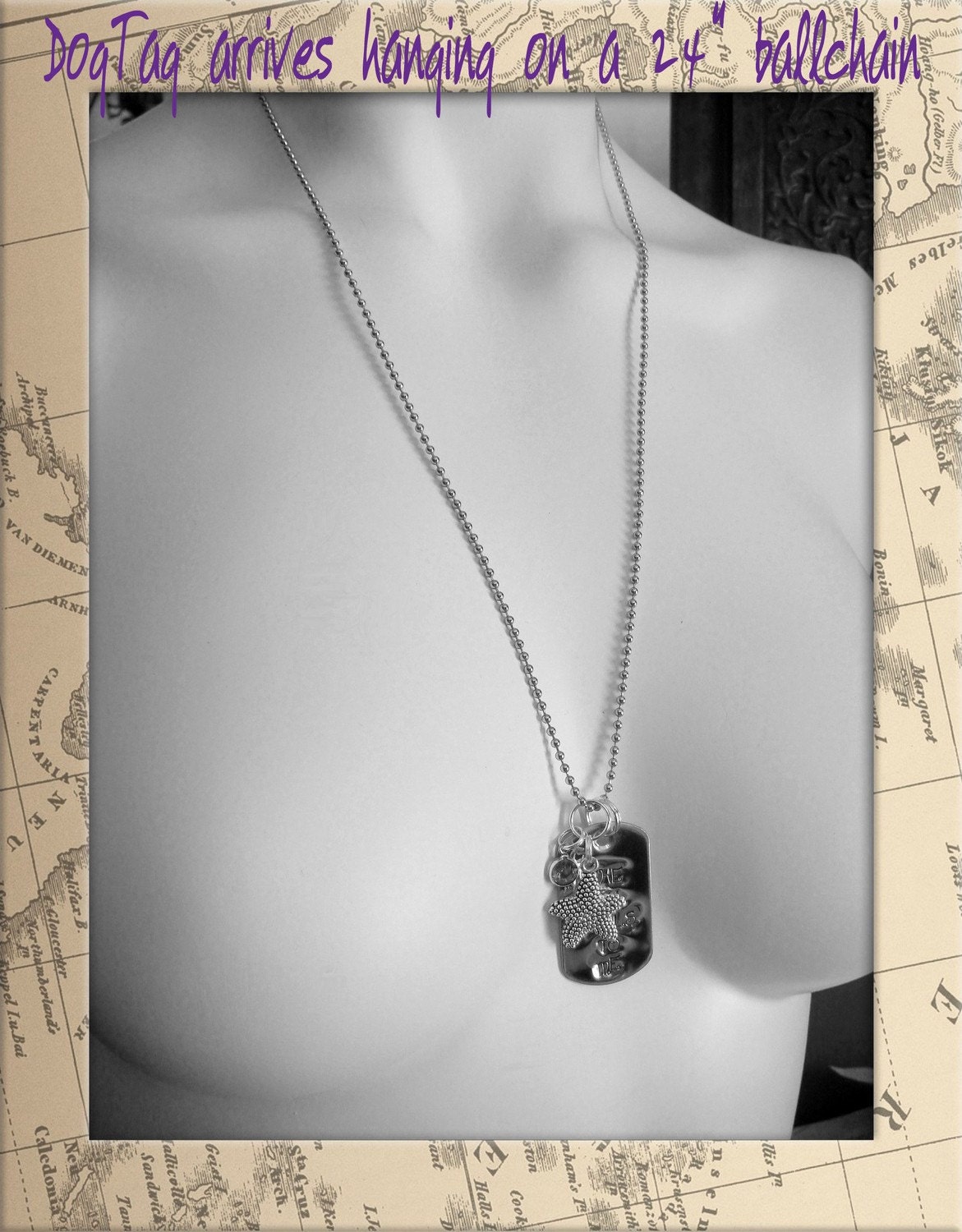 I Shoot People for a Living - Handstamped Recycled Mini Dog Tag w/ Charm / Swarovski Crystal - Comes with a FREE 24 inch Ballchain Necklace