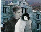 Penguin Cuddles collage print - 4 x 5
