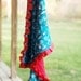 Baby Blanket - Minky Baby Blanket - Cat in the Hat - Satin Trim - Straight or Ruffled - Personalization Available - Several Sizes