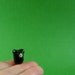 Little Black Bear Cub - Hand Sculpted Miniature Polymer Clay Animal