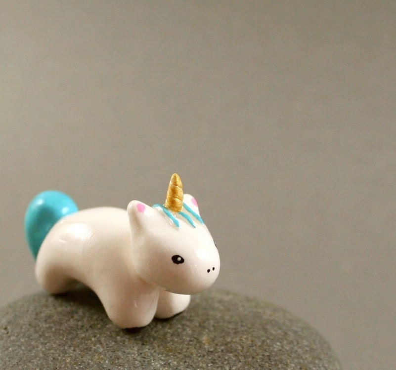 Motion Unicorn - Hand Sculpted Miniature Polymer Clay Animal