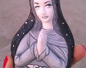 Painted Guadalupe in Black and White