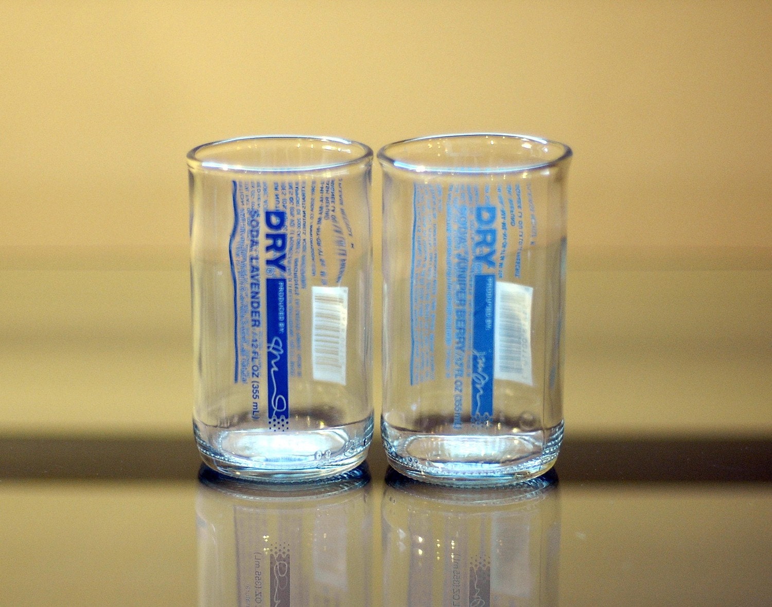 YAVA Glass - Upcycled Dry Soda Bottle Glasses (Lavender and Juniper Berry)