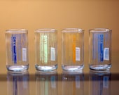YAVA Glass - Upcycled Dry Soda Bottle Glasses (Variety Set of 4)
