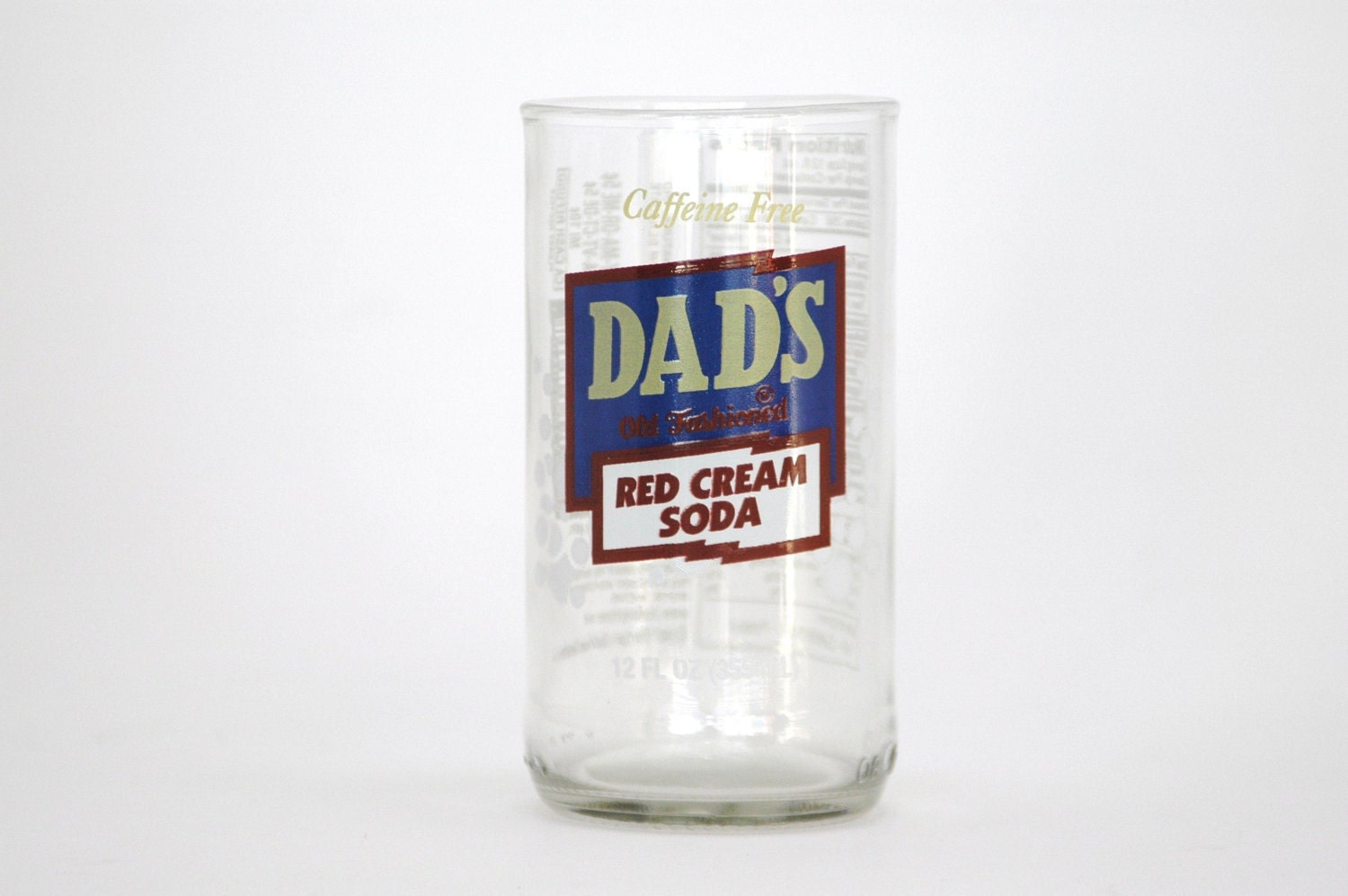 YAVA Glass - Upcycled Dad's Red Cream Soda Bottle Glass