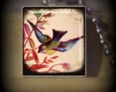 Fly Away Bird (NR 21) Upcycled Scrabble Tile Pendant ..Buy 3 Get 1 Free