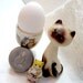 Vintage Kitty Cat Collection - Egg Cup - Siamese - Finger Puppet - Pewter Pill Box