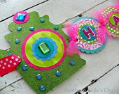 Garden Tea Party Happy Birthday Banner...Set of 1 Banner Il_170x135