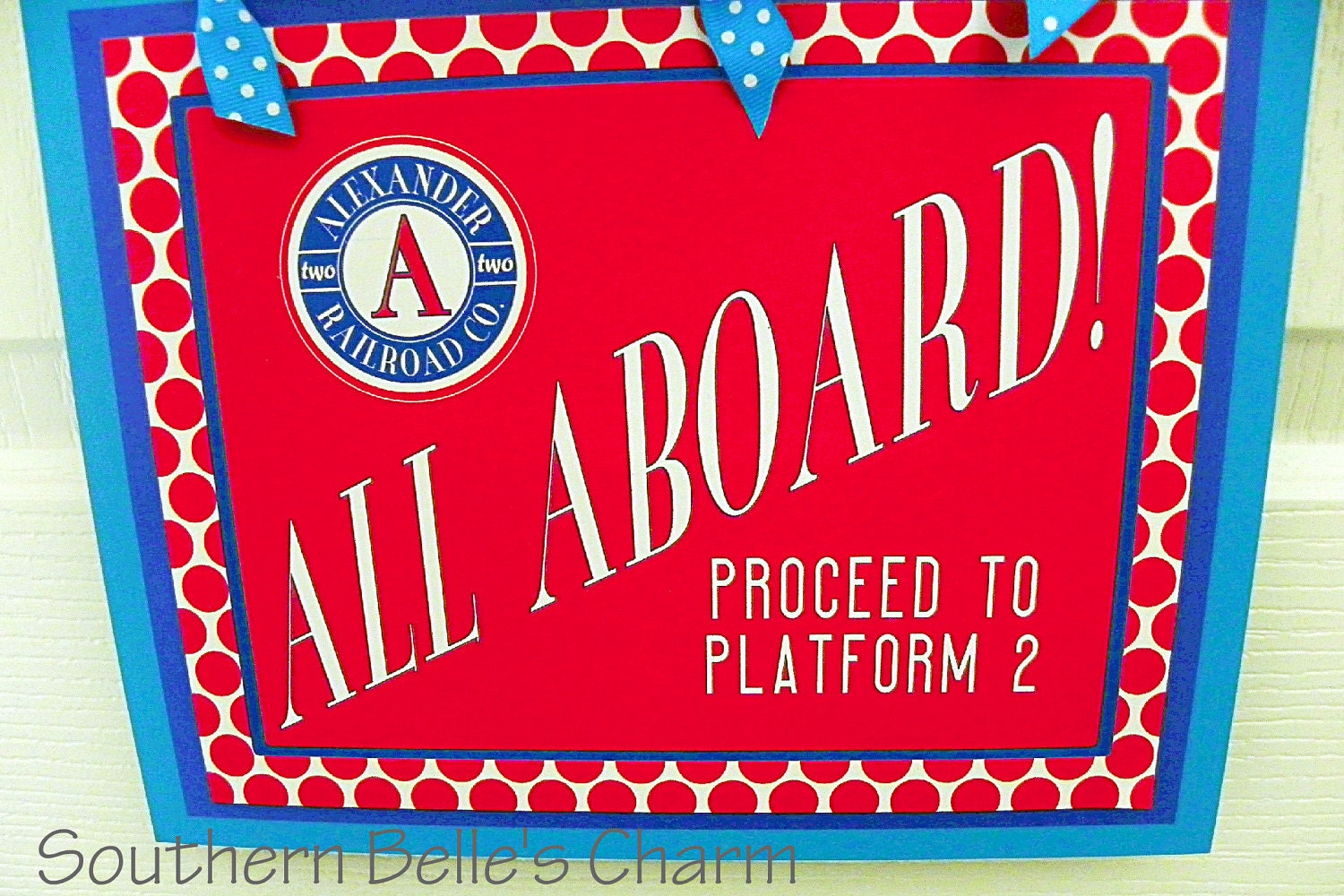 Train Door Sign...Set of 1 Personalized Door Sign
