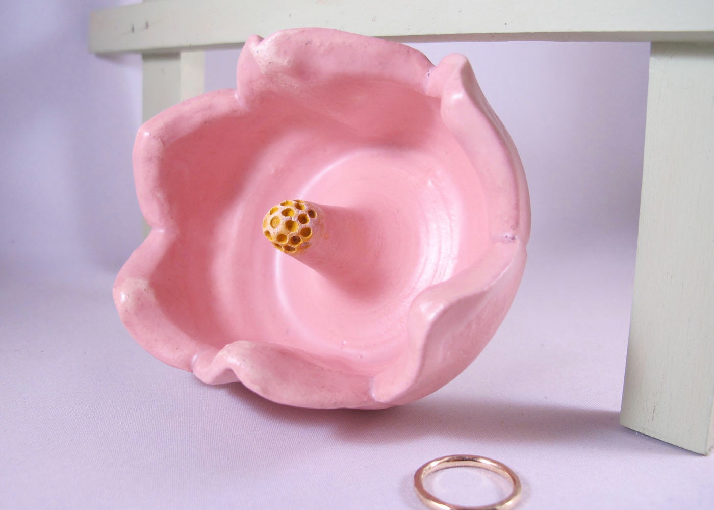 Ceramic Ring Holder -  Wedding Gift - Engagement Ring Holder - Pink