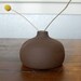 Dent Bud Vase in Espresso Stoneware