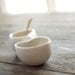 Folded Salt and Pepper Cellars with Spoon MADE TO ORDER