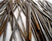 18 Thin Metal Strips / Street Sweeper Bristles --- 9"-11" long