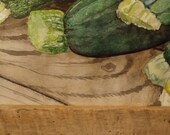 watercolor painting with barnwood frame . . .
