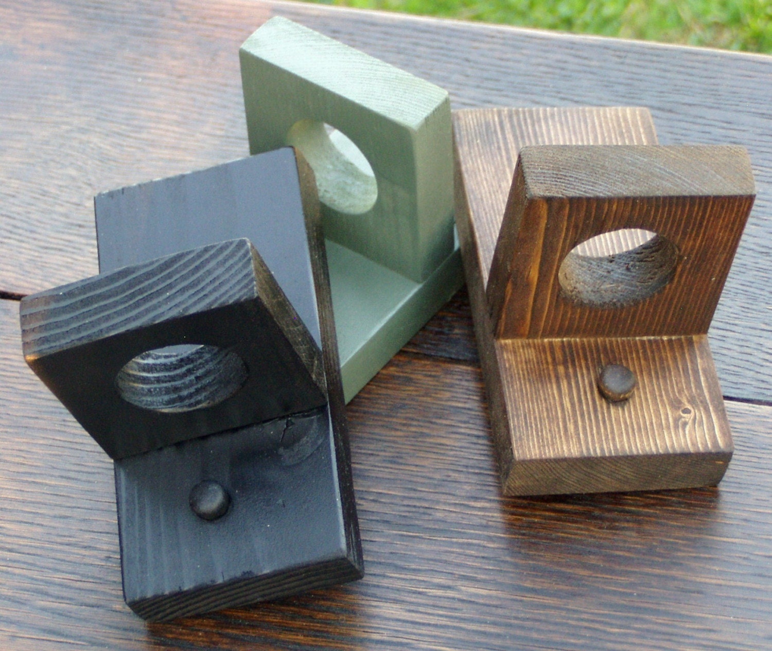 wooden pull up towel holders . . .