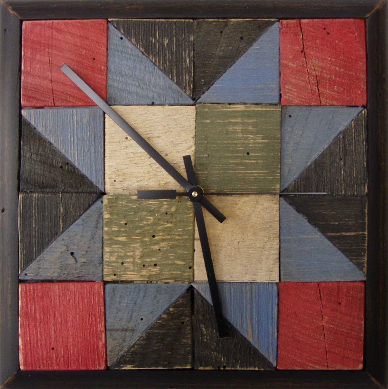 block wood quilt clock . . . by gfout on Etsy
