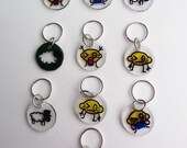 Lemon and Sheep Stitch Markers