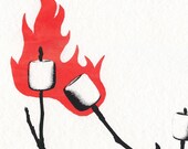 Self Portrait as a Marshmallow, original, limited edition screenprint. Last print left