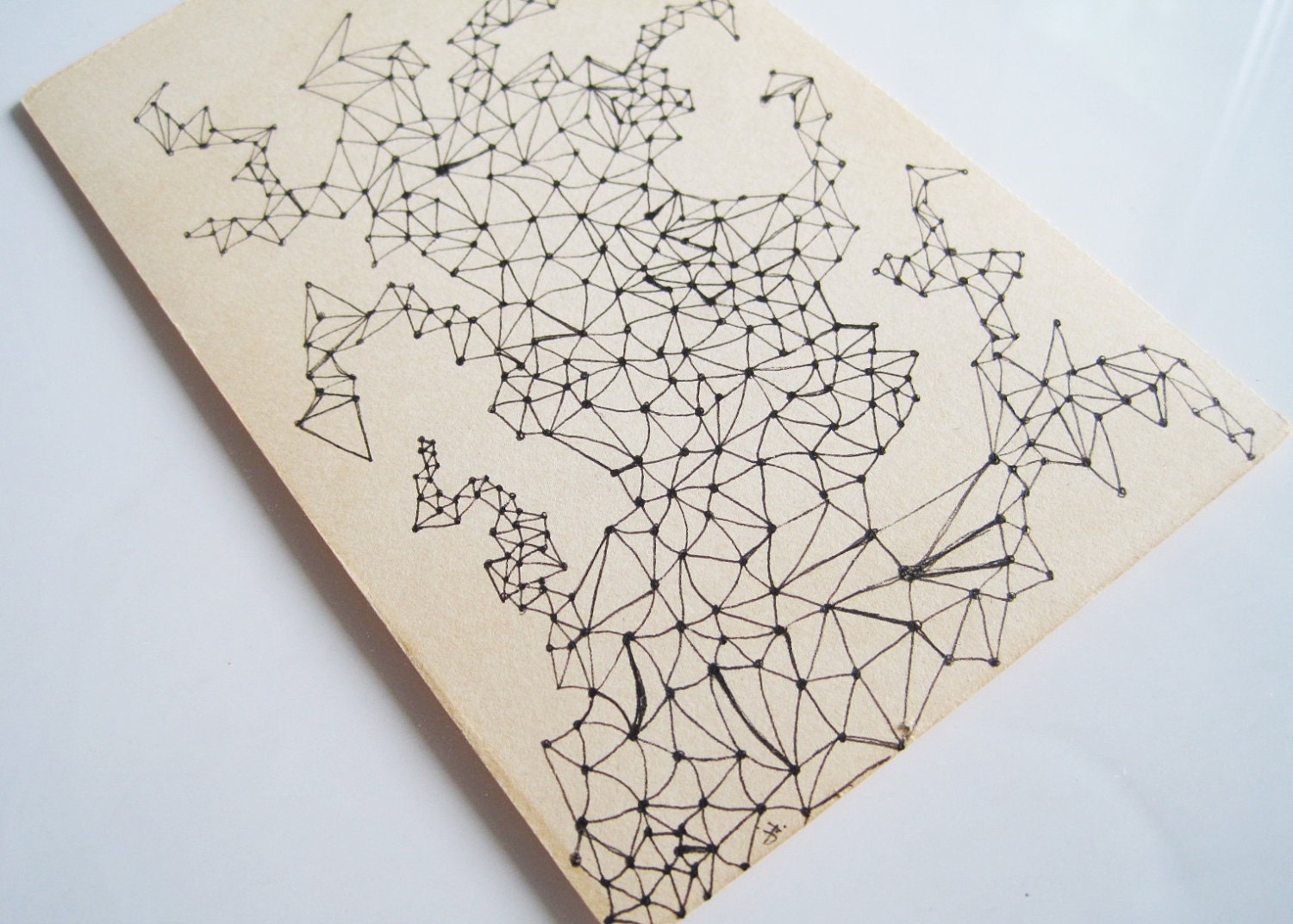 Original Ephemera Abstract Art on Vintage Paper