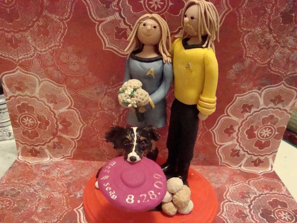 star trek wedding cake topper